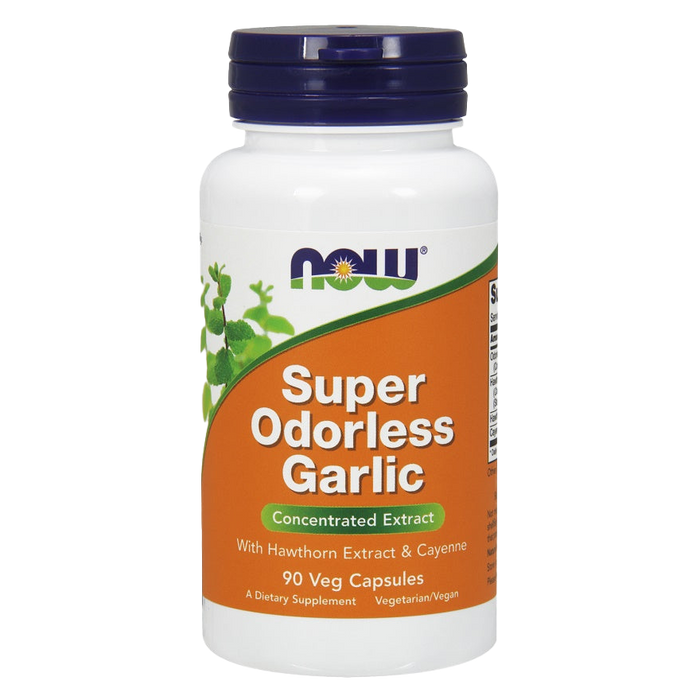 NOW Foods Super Odorless Garlic - Concentrated Extract - 90 vcaps