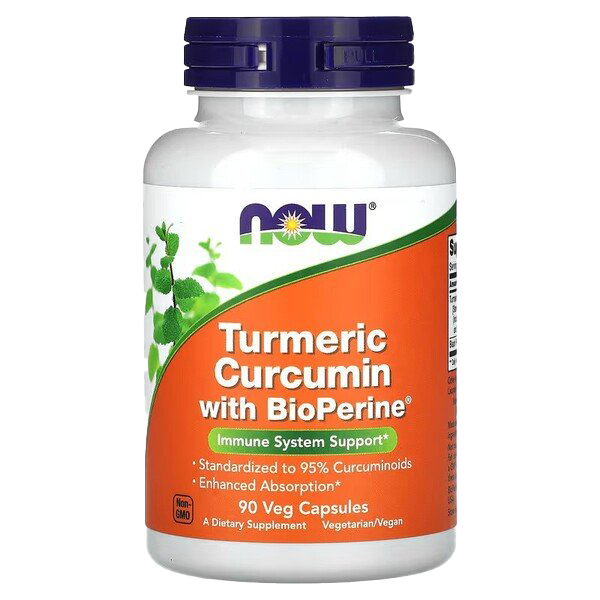 NOW Foods Turmeric Curcumin with BioPerine 90 vcaps