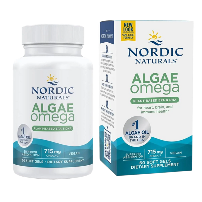 Nordic Naturals Algae Omega-3 715mg 60 Vegen Softgels