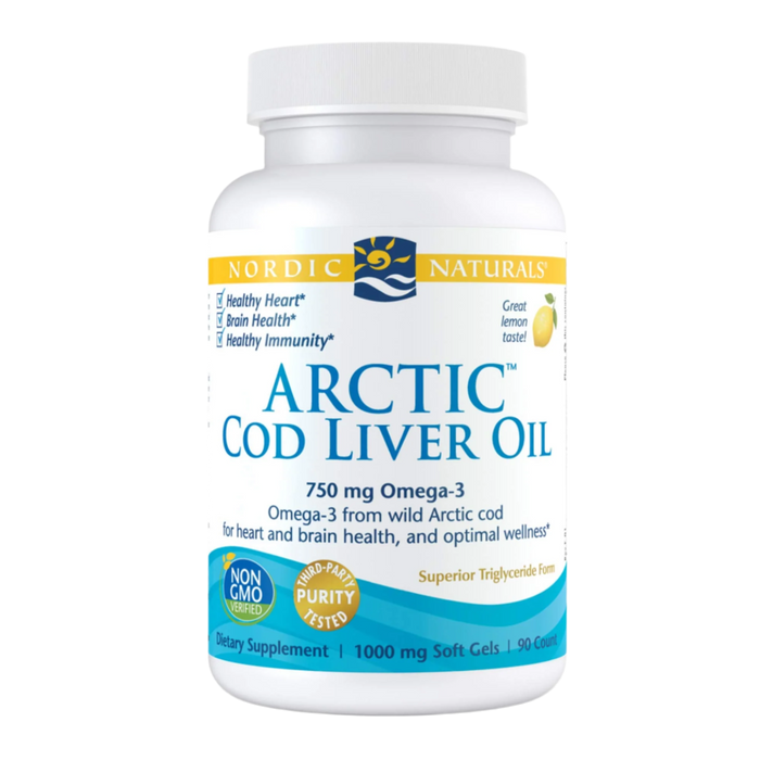 Nordic Naturals Arctic Dorschleberöl, 750 mg Zitrone – 90 Kapseln