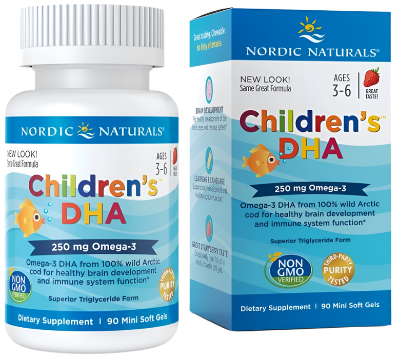 Nordic Naturals Children's DHA, 250mg Strawberry - 90 softgels