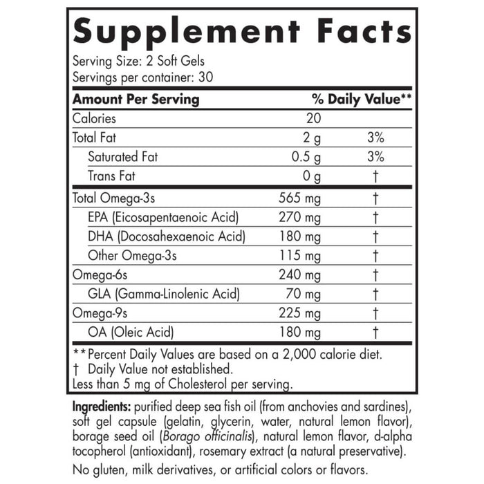 Nordic Naturals Complete Omega 3,6,9 60 Softgels (Lemon) - Omegas, EFAs, CLA, Oils at MySupplementShop by Nordic Naturals