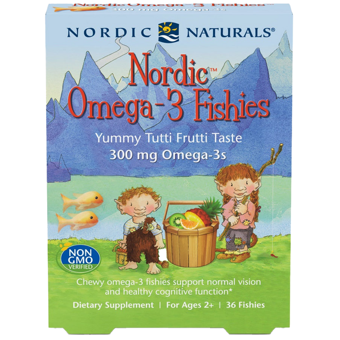 Nordic Omega-3 Fishies, 300 mg Leckerer Tutti-Frutti-Geschmack – 36 Fishies