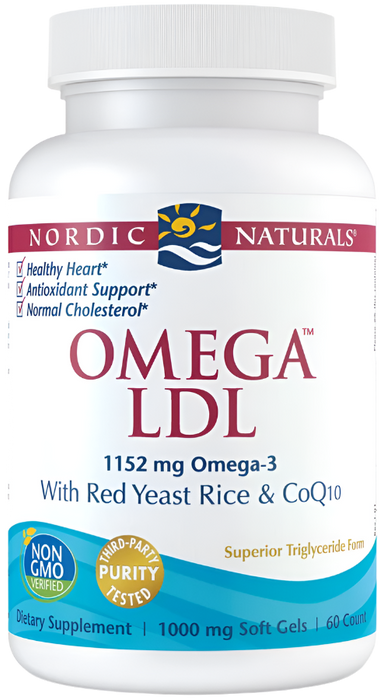 Nordic Naturals Omega LDL with Red Yeast Rice and CoQ10, 1152mg - 60 softgels