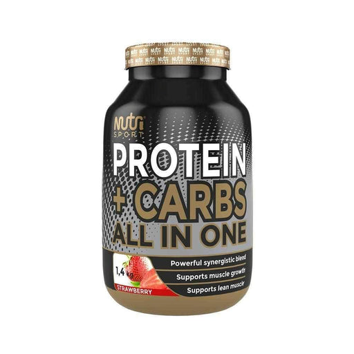 NutriSport Protein + Carbs 1.4Kg Strawberry - Sports Nutrition at MySupplementShop by NutriSport