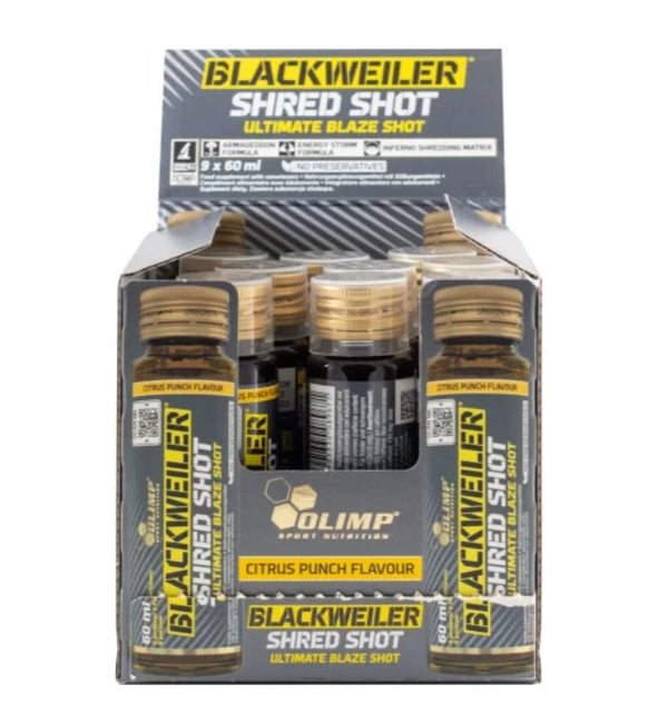Olimp Nutrition Blackweiler Shred Shot, (EAN 5901330096877) - 9 x 60 ml.