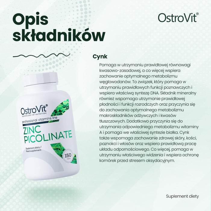 OstroVit Zinc Picolinate 150 tablets
