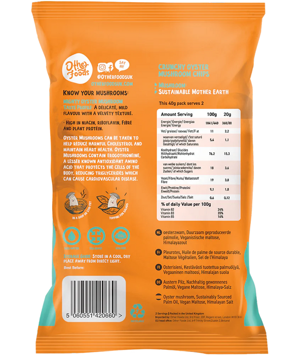 Other Foods Mushroom Crisps 8x40g