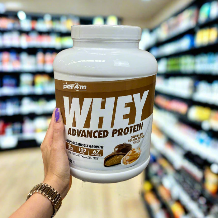 PER4M Whey Protein Powder 2.1kg - 67 Servings | 21g Protein per Serving