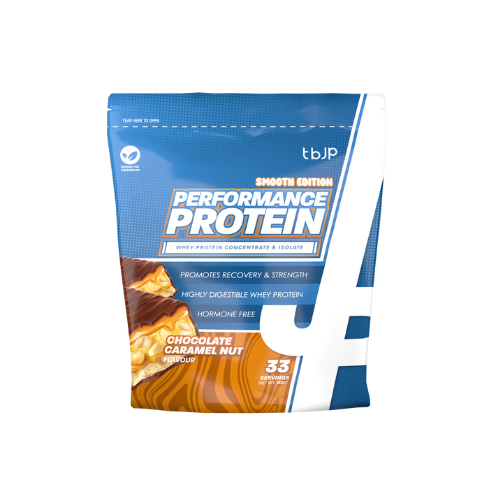 Trained by JP Performance Protein Smooth Edition 1kg - Chocolate Caramel Nut - Sports Nutrition at MySupplementShop by Trained by JP