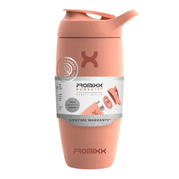 Promixx Pursuit Stainless-Steel Shaker Bottle 550ml - Coral - Drink Flasks at MySupplementShop by Promixx