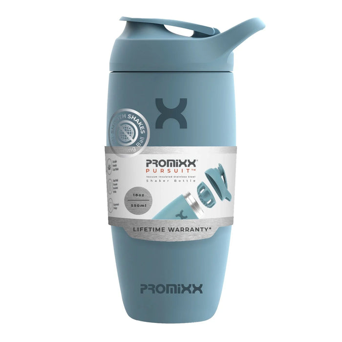 Promixx Pursuit Stainless-Steel Shaker Bottle 550ml - Ocean Calm Blue - Drink Flasks at MySupplementShop by Promixx