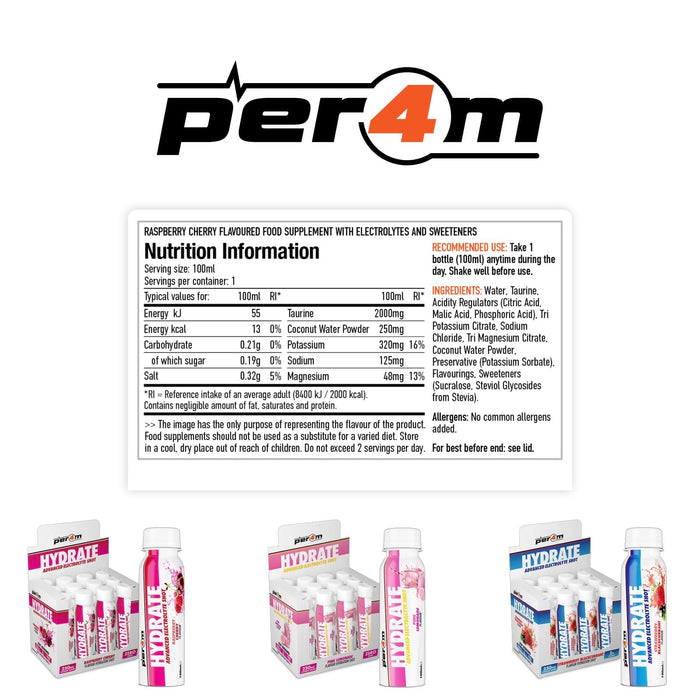 Per4m Hydrate Advanced Electrolyte Shot 12x100ml