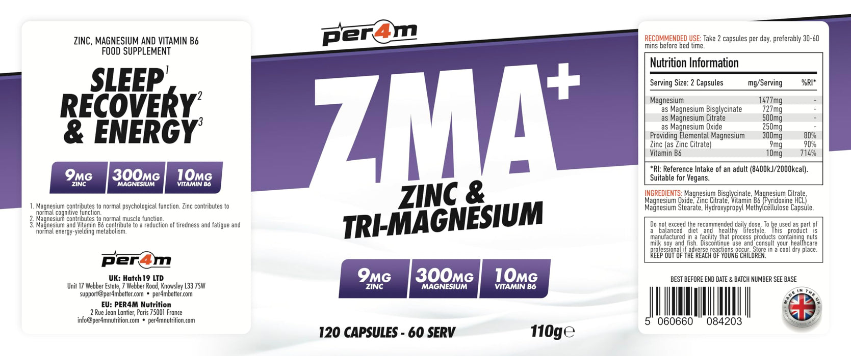 Per4m ZMA 120 Caps