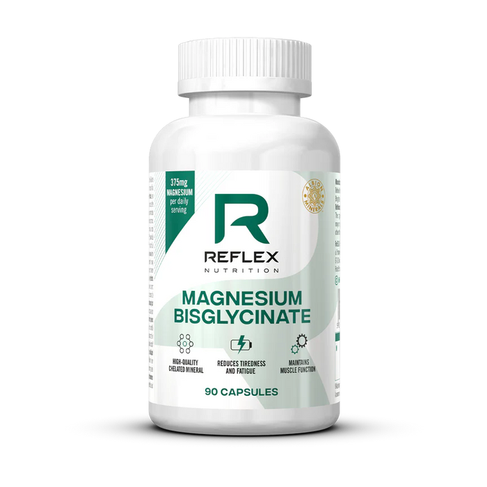 Reflex Nutrition Magnesium Bisglycinate – 125mg for Energy, Muscle Function & Recovery (90 Capsules)