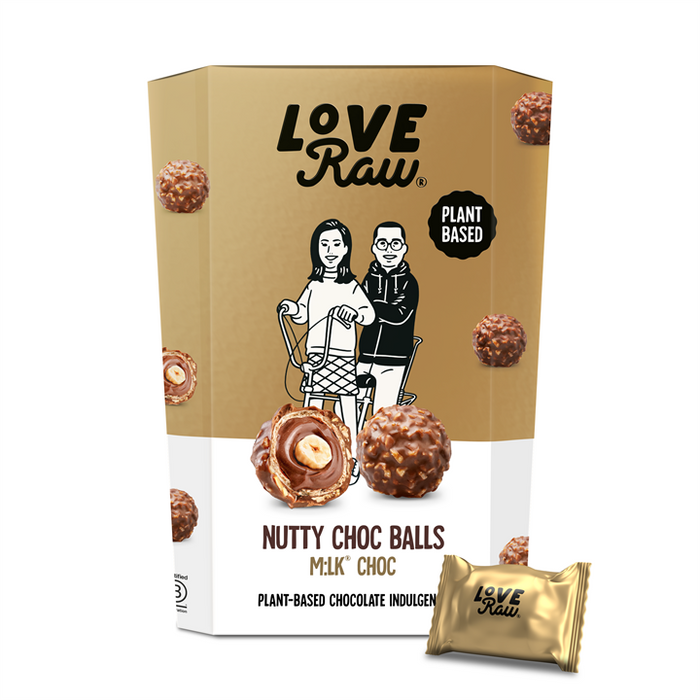 LoveRaw Nutty M:lk® Choc Balls 9 Pack Gift Box 126g - Supplements at MySupplementShop by LoveRaw