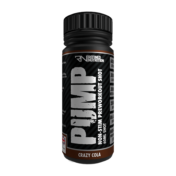 Refined Nutrition Pump Non-Stim Pre-Workout Shots 12 x 60ml - Crazy Cola - Pre Workout at MySupplementShop by Refined Nutrition