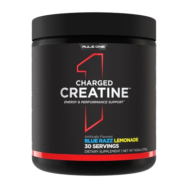 Rule One Charged Creatine, Blue Razz Lemonade (EAN 196671008763) 270g