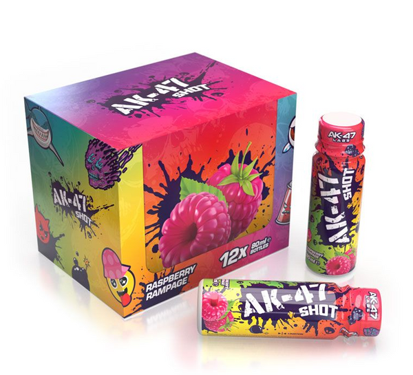 AK-47 Labs Shots 12x80ml Raspberry Rampage - Sports Nutrition at MySupplementShop by AK-47 Labs