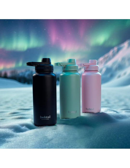 SmartShake Bohtal Insulated Sports Bottle, Black 960 ml - Sports Supplements at MySupplementShop by SmartShake