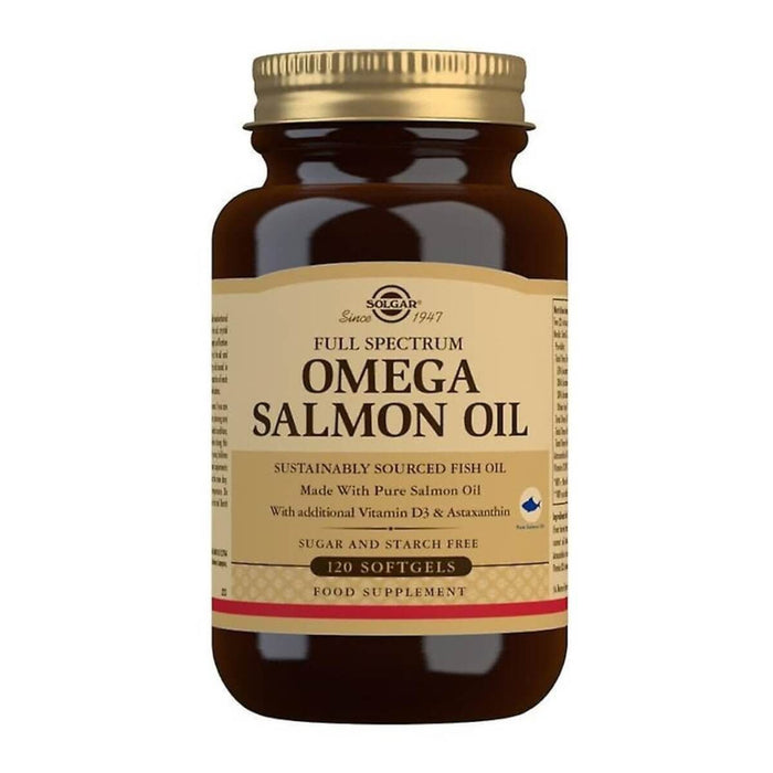 Solgar Full Spectrum Omega Salmon Oil 120 Softgels - Brain & Memory at MySupplementShop by Solgar