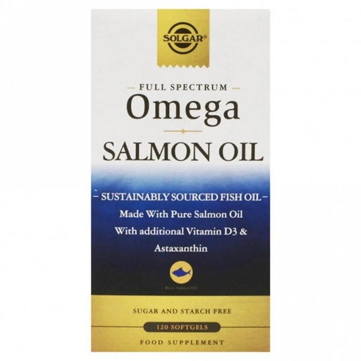 Solgar Full Spectrum Omega Salmon Oil 120 Softgels - Brain & Memory at MySupplementShop by Solgar