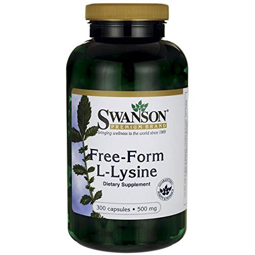 Swanson L-Lysine, 500mg Free-Form - 300 caps - Amino Acids and BCAAs at MySupplementShop by Swanson