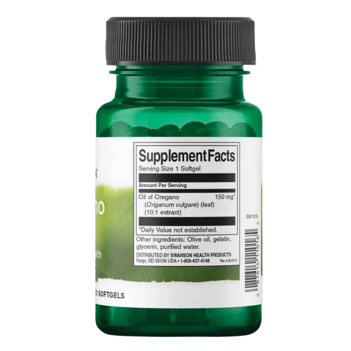 Swanson Oregano Oil 10:1 Extract 150 mg 120 Softgels