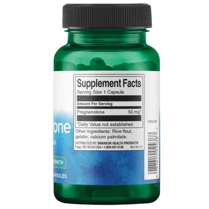 Swanson Super-Strength Pregnenolone 50mg 60 Capsules