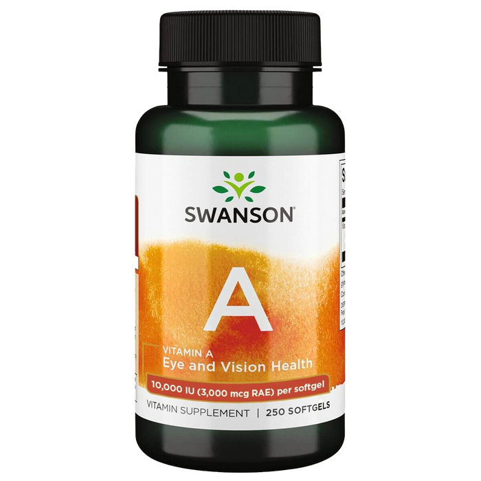 Swanson Vitamin A 10,000iu (3,000mcg) 250 Softgels