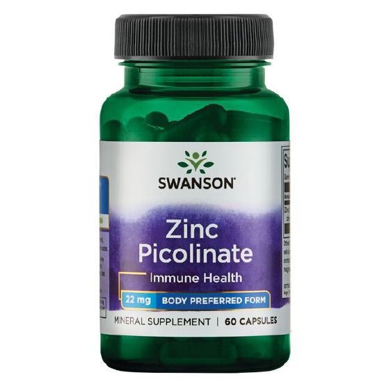 Swanson Zinc Picolinate 22 mg 60 Capsules - Combination Multivitamins & Minerals at MySupplementShop by Swanson