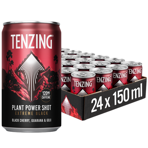 Tenzing Plant Power Shot 24x150ml Black Cherry, Guaran & Goij - Health Foods at MySupplementShop by Tenzing