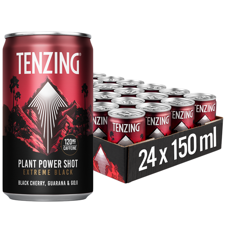 Tenzing Plant Power Shot 24x150ml Black Cherry, Guaran & Goij - Health Foods at MySupplementShop by Tenzing