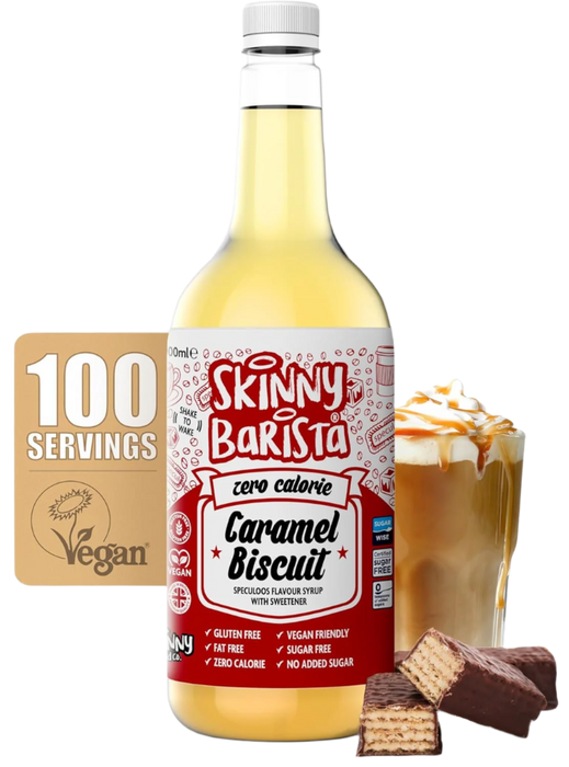 The Skinny Food Co Sugar Free Coffee Syrup 1l Caramel Biscuit