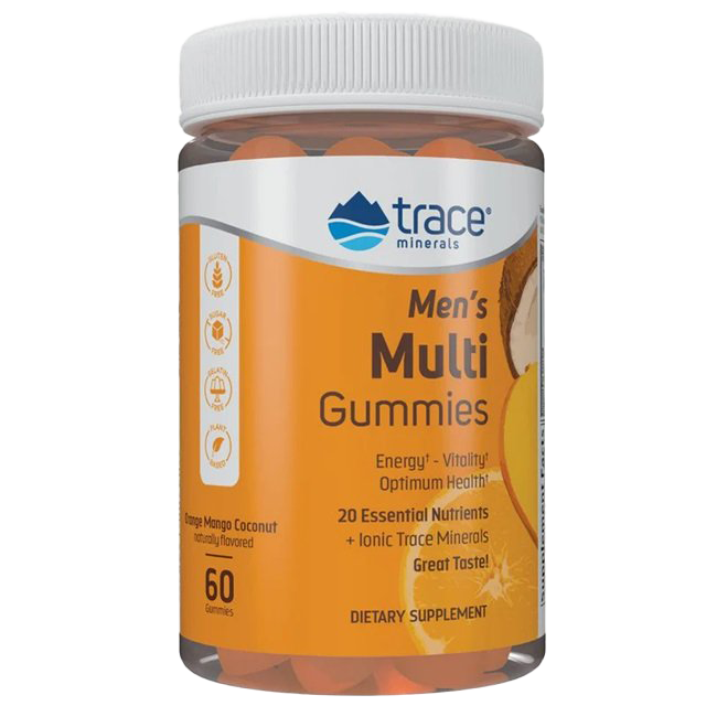 Trace Minerals Men's Multigummies, Orange Mango Coconut 60gummies