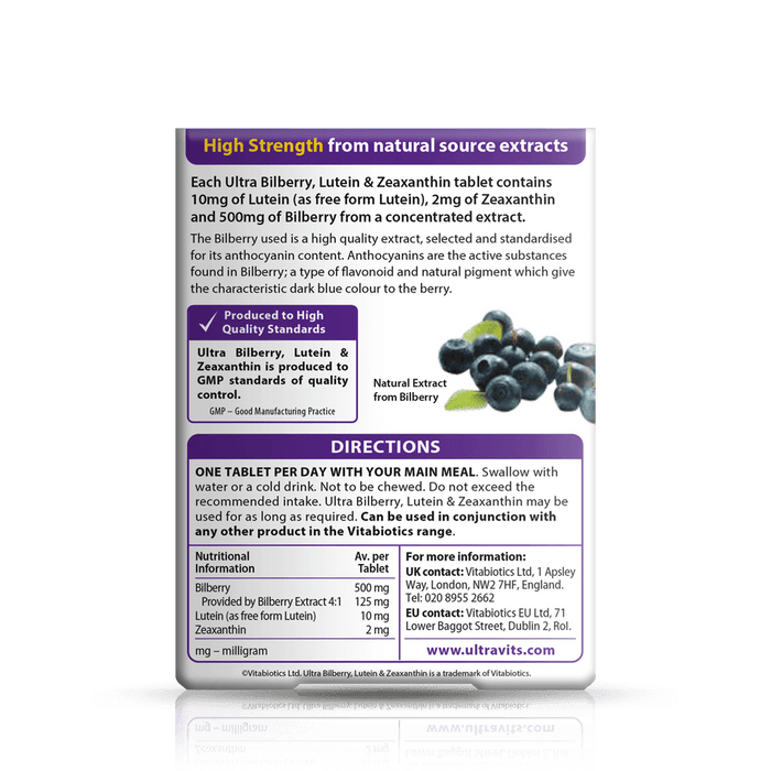 Vitabiotics Ultra Bilberry Lutein & Zeaxanthin  x 30