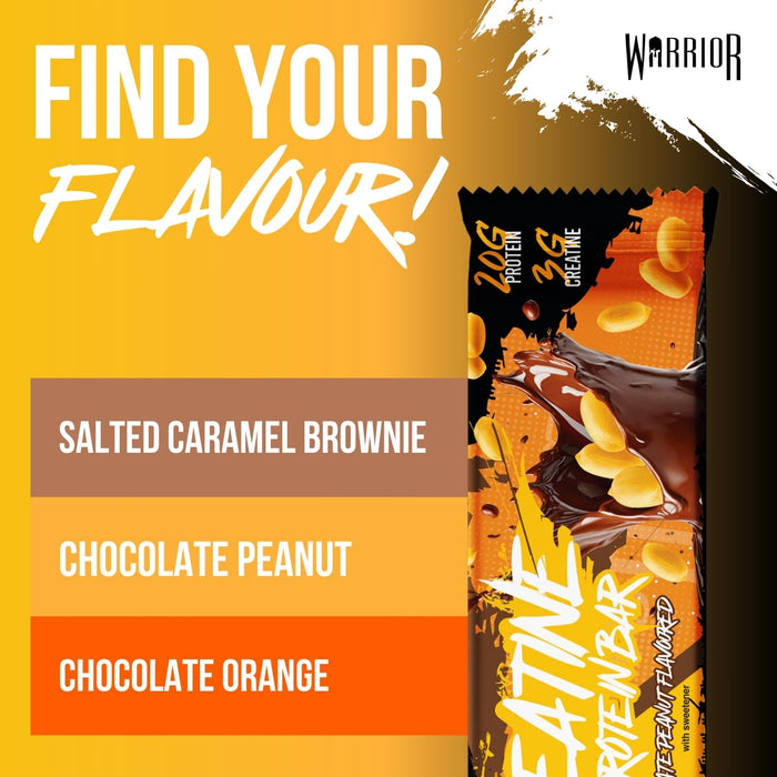 Warrior Creatine Bars 12x75g - Protein Bars at MySupplementShop by Warrior