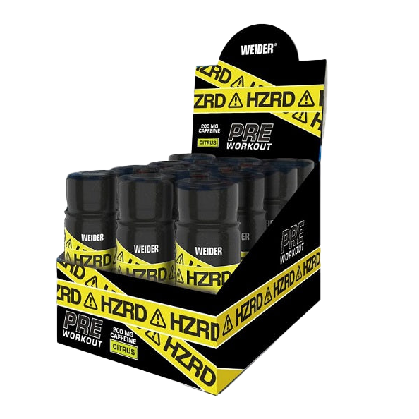 Weider HZRD Pre Workout Shot, Citrus - 12 x 60 ml.