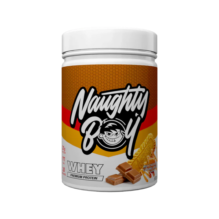 Naughty Boy Advanced Whey Protein 900g - 30 Servings (Multiple Flavours Available) - Milk Chocolate Caramel Biscuit - Whey Protein at MySupplementShop by Naughty Boy