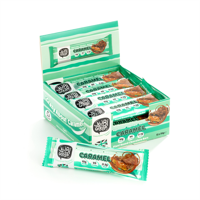 YuBi Plant-Based Protein Bar 12x35g - Caramel - Protein Bar at MySupplementShop by YuBi Bar