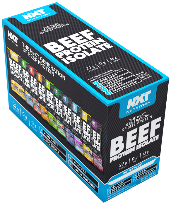 NXT Nutrition Beef Protein Isolate - 20 Sachets - Beef Protein Isolate at MySupplementShop by Nxt Nutrition