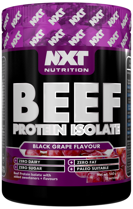 NXT Nutrition Beef Protein Isolate 540g - Black Grape - Protein Powder at MySupplementShop by Nxt Nutrition