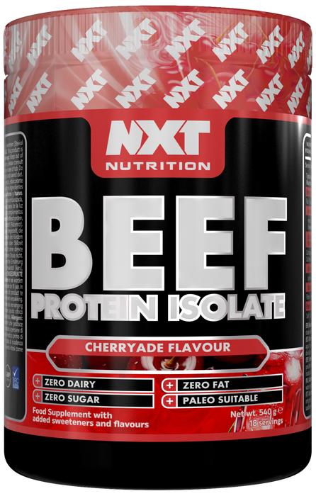 NXT Nutrition Beef Protein Isolate 540g - Cherryade - Protein Powder at MySupplementShop by Nxt Nutrition