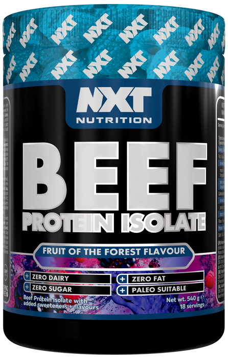 NXT Nutrition Beef Protein Isolate 540g - Fruits Of The Forest - Protein Powder at MySupplementShop by Nxt Nutrition