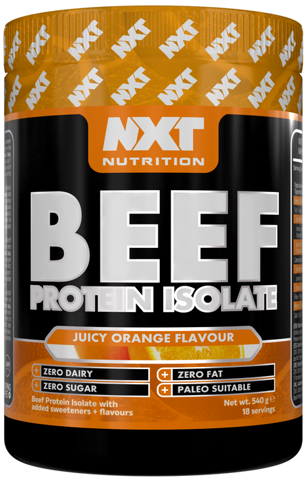 NXT Nutrition Beef Protein Isolate 540g - Juicy Orange - Protein Powder at MySupplementShop by Nxt Nutrition