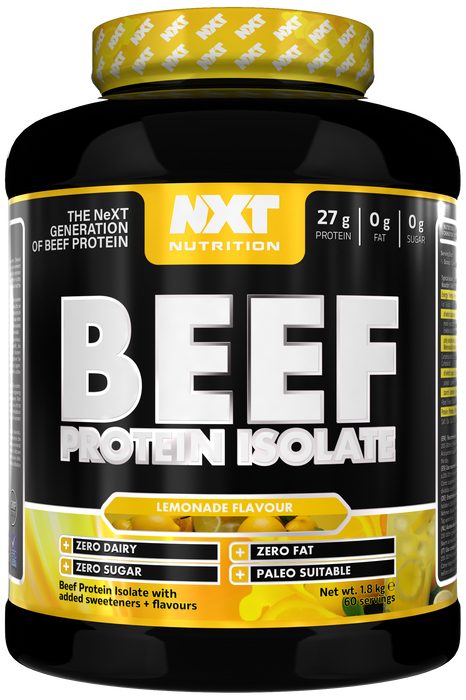 NXT Nutrition Beef Protein Isolate 1.8kg - Lemonade - Protein Powder at MySupplementShop by Nxt Nutrition