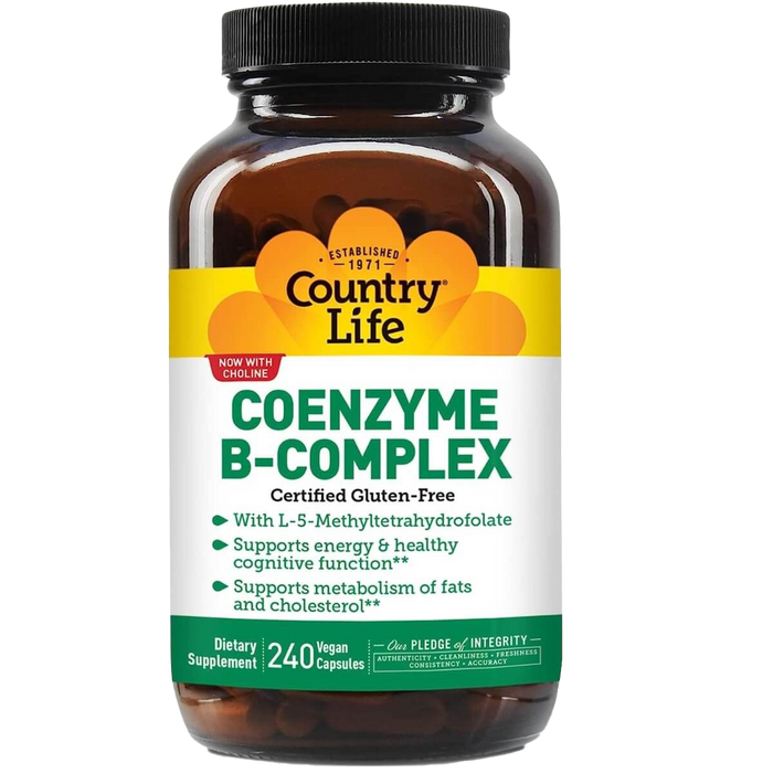 Country Life Coenzyme B-Complex 240 Vegan Capsules