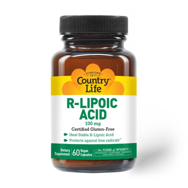 Country Life R-Lipoic Acid 100mg 60 Vegicaps - Cellular Health at MySupplementShop by Country Life