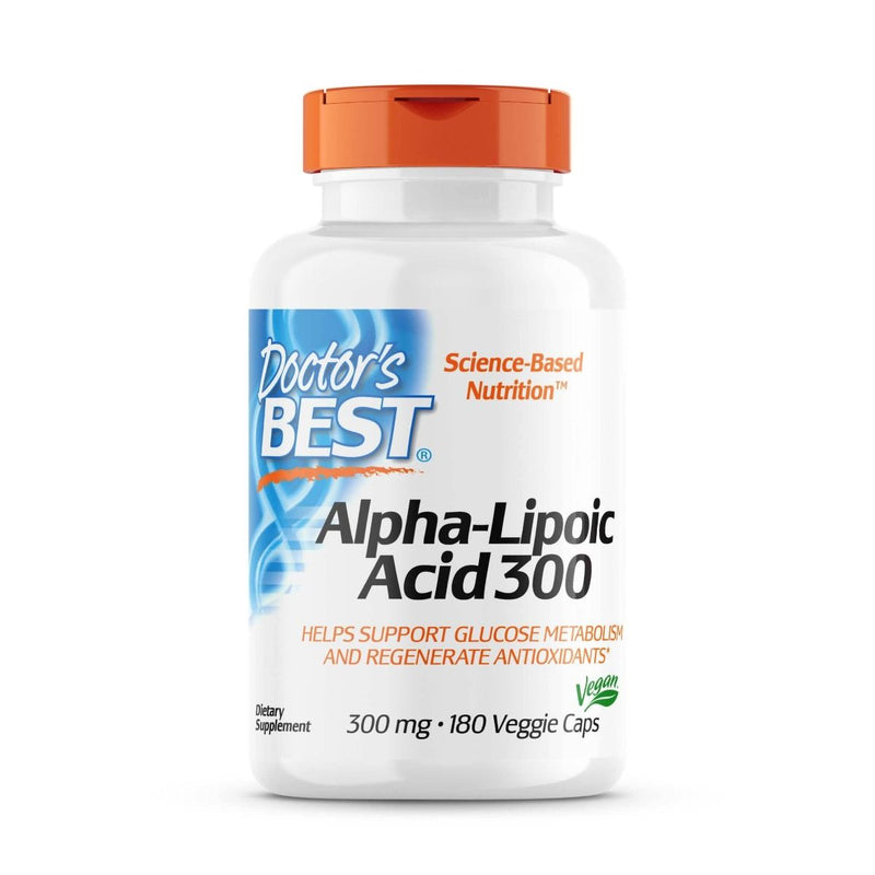 Doctor's Best Alpha-Lipoic Acid 300, 300 mg 180 Veggie Capsules - Health and Wellbeing at MySupplementShop by Doctor's Best