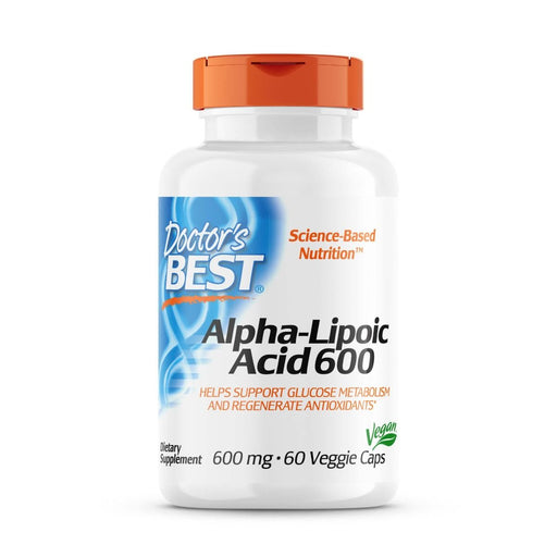 Doctor's Best Alpha-Lipoic Acid 600 mg 60 Veggie Capsules - Health and Wellbeing at MySupplementShop by Doctor's Best